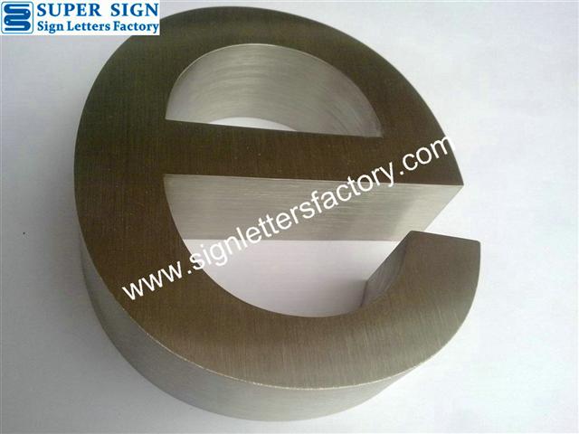 fabricated stainless steel lettering